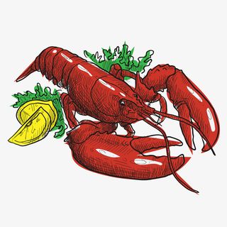 美味卡通红色小龙虾免抠