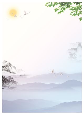 灰色淡雅水墨清明节背景素材高清