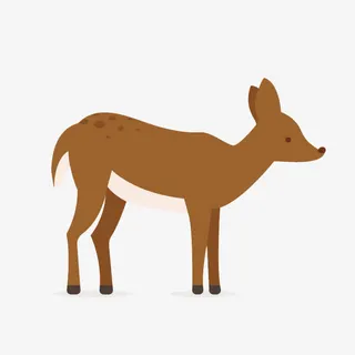 手绘小鹿免抠素材免抠