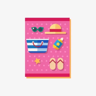 人字拖太阳帽免抠