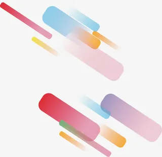 漂浮几何色块免抠