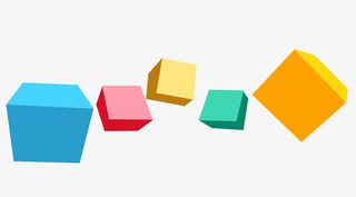 装饰用几何盒子免抠