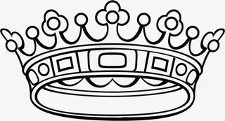 黑色皇冠欧式花纹免抠