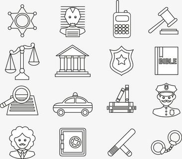 法律公平正义图标免抠