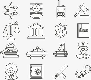 法律公平正义图标免抠