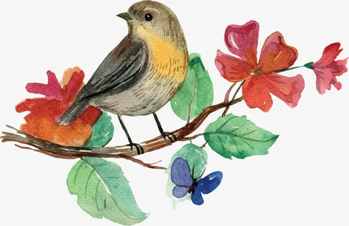 卡通喜鹊装饰图案免抠