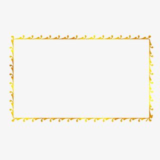 潮流烫金边框花纹免抠图免抠