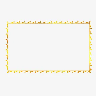 潮流烫金边框花纹免抠图免抠