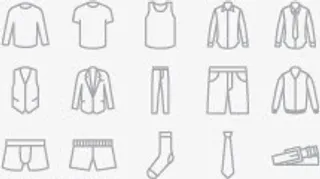 简笔画图标衣服图标裤子图表细线条服装图标免抠