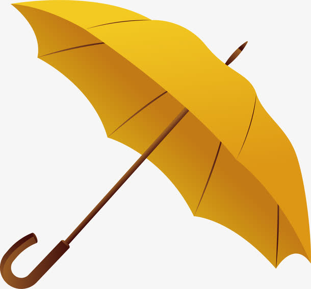 黄色的雨伞免抠