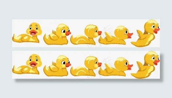 卡通可爱黄色鸭子免抠