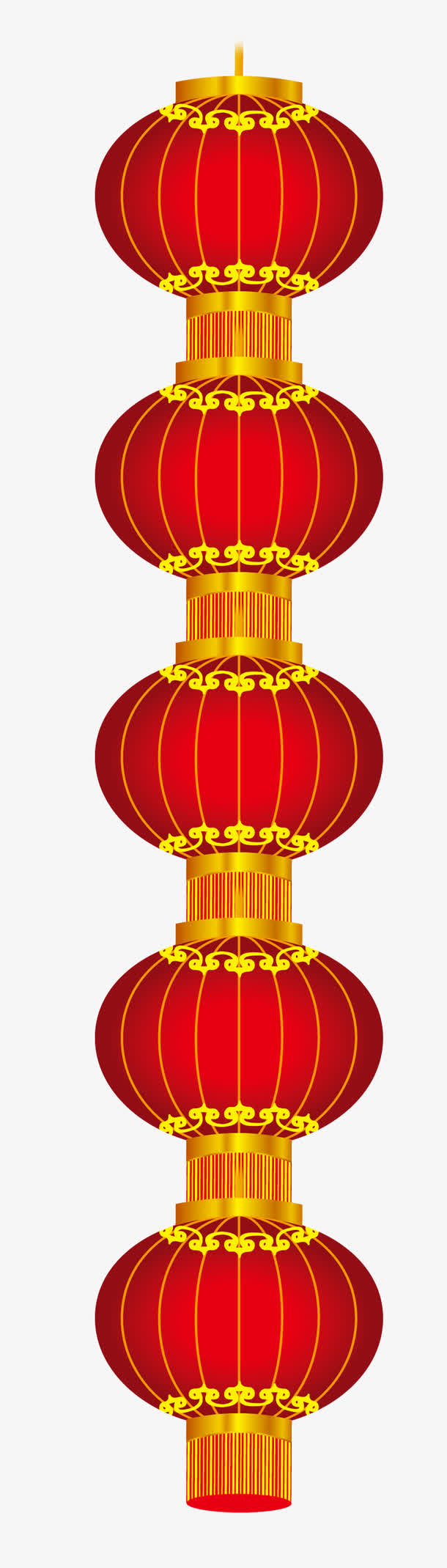 元宵节大红灯笼免抠