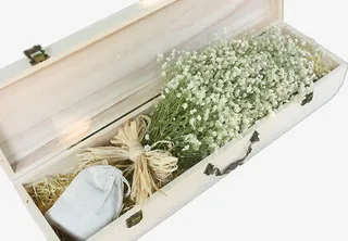 满天星花束木质盒子免抠
