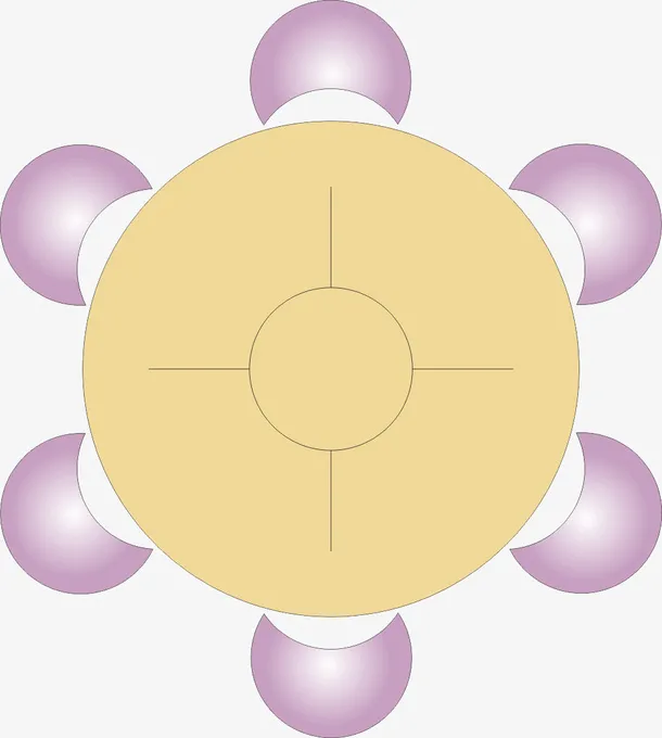 餐厅桌子摆设平面图免抠
