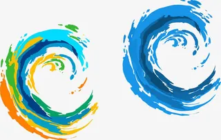 手绘水漩涡免抠