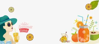 饮品卡通灰色免抠