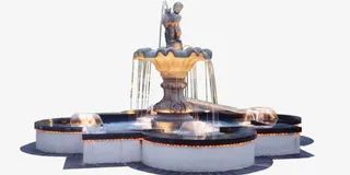 雕刻的西洋风格水池免抠