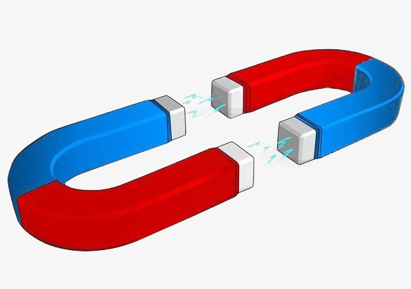 U型磁铁马蹄型吸铁石磁场教育用免抠