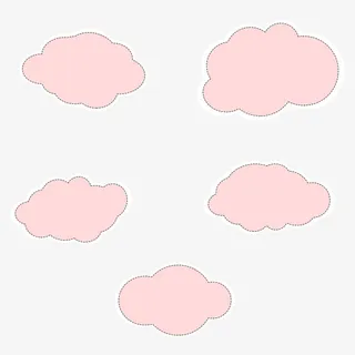 粉色可爱卡通云免抠