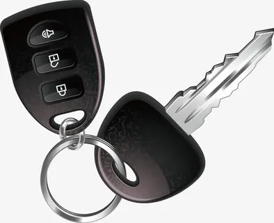 黑色工艺电动车钥匙串免抠