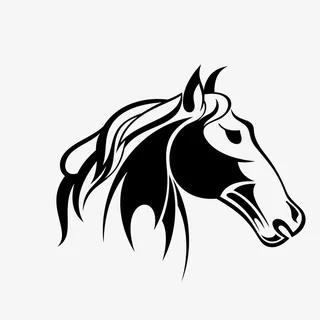 黑色是好的马头素材免抠