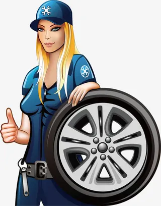 轮胎美女免抠