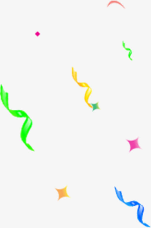漂浮彩带免抠