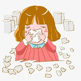 小孩感冒流鼻涕发烧出汗怕冷生病免抠