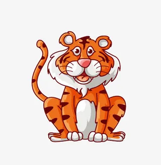 卡通老虎免抠