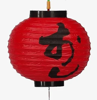 日式圆形灯笼免抠