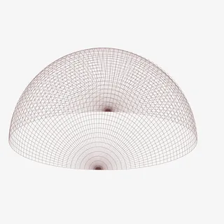 矢量半圆立体紧密方格网格免抠