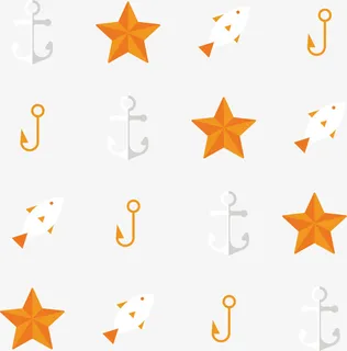 黄色星星鱼钩背景