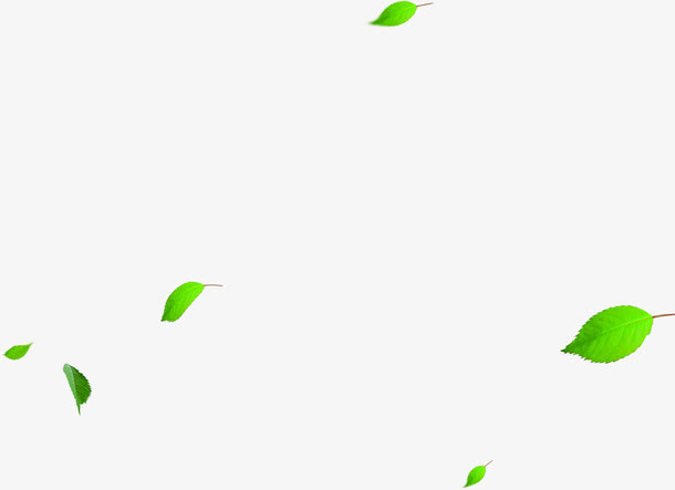 绿色树叶人才招聘海报免抠