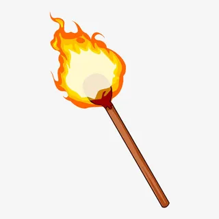 燃烧的火柴免抠