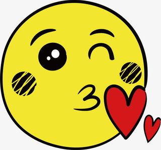 献上飞吻的大黄脸免抠