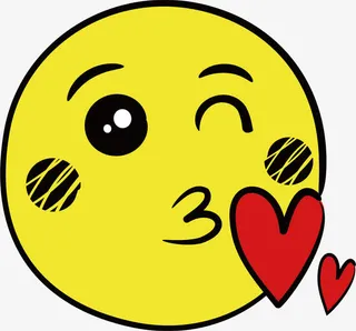 献上飞吻的大黄脸免抠