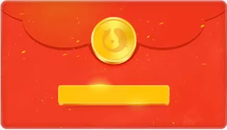 红色金币红包装饰免抠