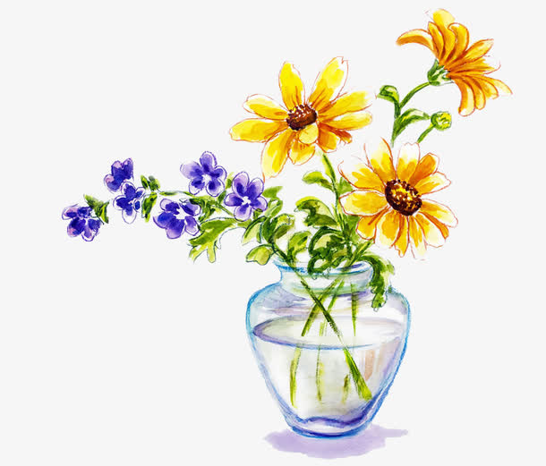 手绘花卉免抠