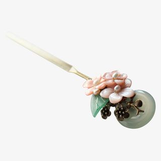 花好月圆淡水珍珠发簪免抠