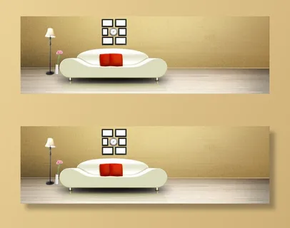 欧式家居设计banner背景图免抠