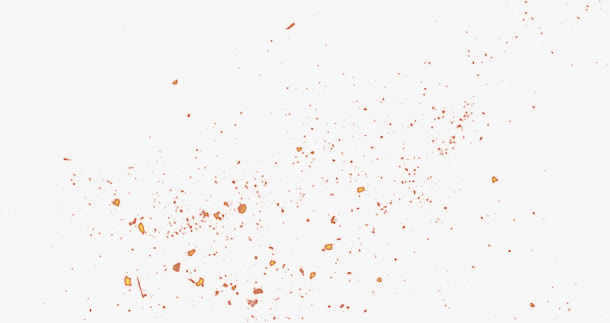 橙色墨点洒落白色底纹图免抠