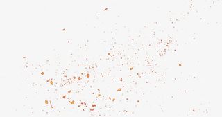 橙色墨点洒落白色底纹图免抠