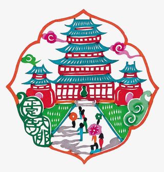 中国传统剪纸图案免抠