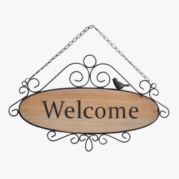 店铺悬挂欢迎光临免抠