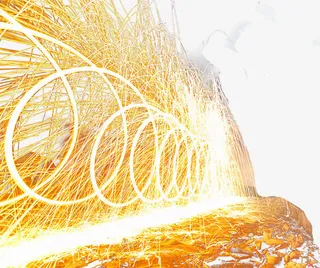 炫丽光线火星四溅免抠