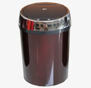高档酒红智能垃圾桶免抠