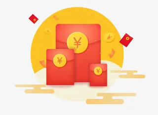 中国风活动红包免抠图免抠