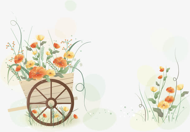 手绘花卉装饰免抠