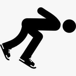 滑冰的人图标免抠