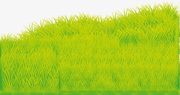手绘绿色草地免抠